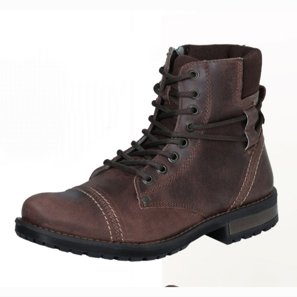 Leather Men's Combat Boots - Picture 3 of 3